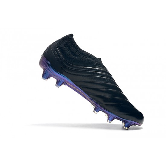 Scarpe da calcio Adidas senza lacci Copa 19 FG Nero Blu