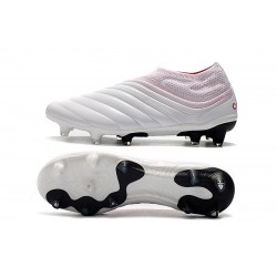 Scarpe da calcio Adidas senza lacci Copa 19 FG Bianca Rosa Rosso 