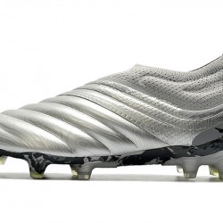Scarpe da calcio Adidas senza lacci Copa 20 FG Knitting Argento 