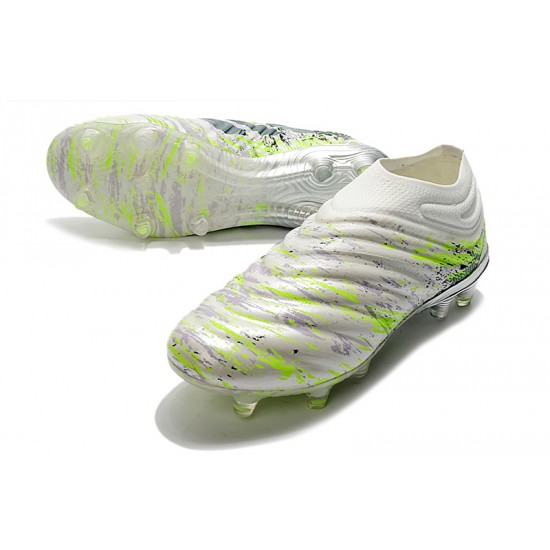 Scarpe da calcio Adidas Copa 20+ FG bianca Volt verde Nero
