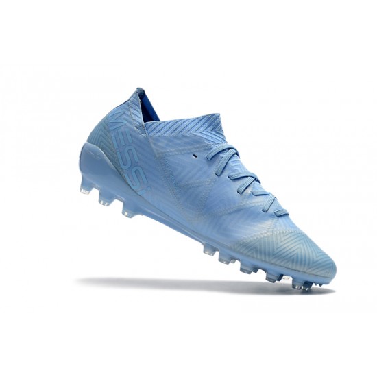 Scarpe da calcio Adidas Nemeziz 18 AG Light Blu