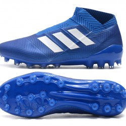 Scarpe da calcio Adidas senza lacci Nemeziz 18 AG Blu Reale