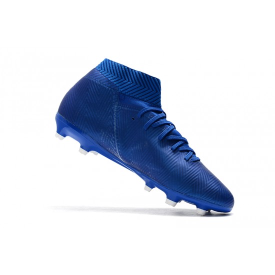 Scarpe da calcio Adidas Nemeziz 18.3 FG Blu Bianca