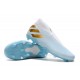 Scarpe da calcio Adidas Nemeziz 19.3 FG Laceless Bianca Blu doro