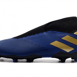 Scarpe da calcio Adidas senza lacci Nemeziz 19.3 FG Blu Reale d'oro