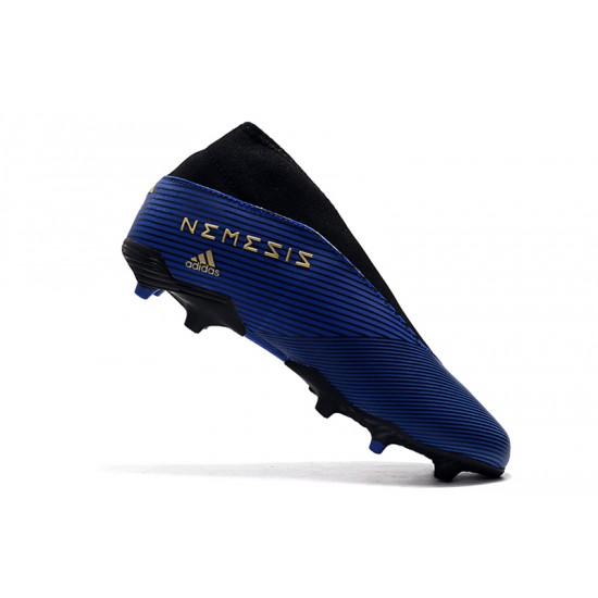 Scarpe da calcio Adidas senza lacci Nemeziz 19.3 FG Blu Reale doro