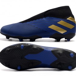 Scarpe da calcio Adidas senza lacci Nemeziz 19.3 FG Blu Reale d'oro