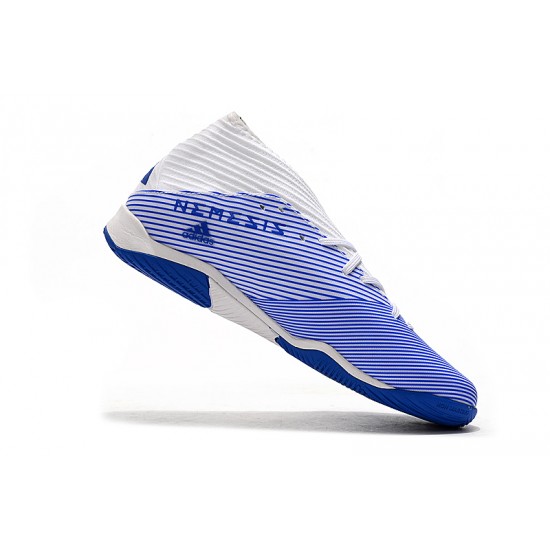 Scarpe da calcio Adidas Nemeziz 19.3 IN MD Bianca Blu