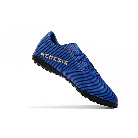 Scarpe da calcio Adidas Nemeziz 19.4 TF Blu Reale Bianca