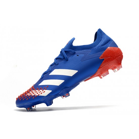 Scarpe da calcio Adidas Predator Mutator 20.1 Low FG - Blu bianca Rosso