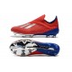 Scarpe da calcio Adidas X 18 FG Laceless Rosso Argento Blu