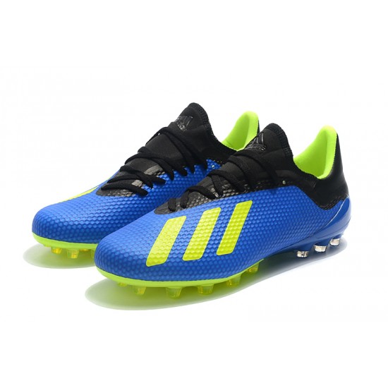 Scarpe da calcio Adidas X 18.1 AG Blu verde Nero