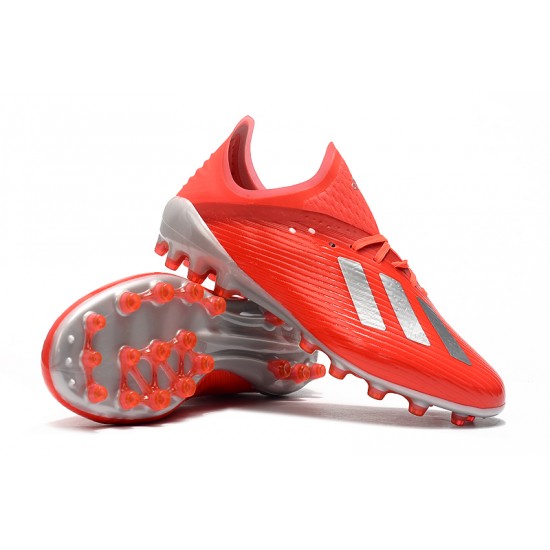 Scarpe da calcio Adidas X 19.1 AG Rosso Argento
