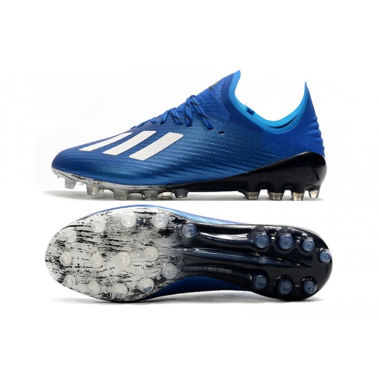 Scarpe da calcio Adidas X 19.1 AG Blu Reale Bianca