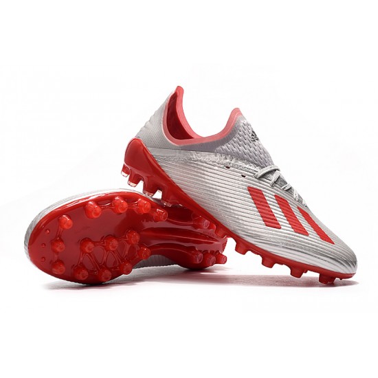 Scarpe da calcio Adidas X 19.1 AG Argento Rosso