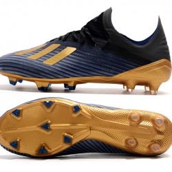 Scarpe da calcio Adidas X 19.1 FG Nero d'oro Blu