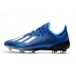 Scarpe da calcio Adidas X 19.1 FG Blu Bianca Nero