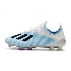 Scarpe da calcio Adidas X 19.1 FG Bianca Blu Nero