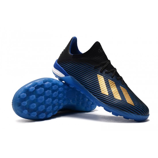 Scarpe da calcio Adidas X 19.1 TF Blu doro Nero