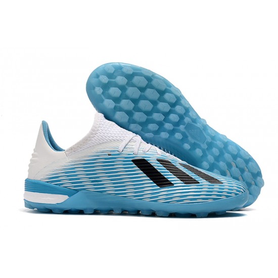 Scarpe da calcio Adidas X 19.1 TF Blu Bianca Nero