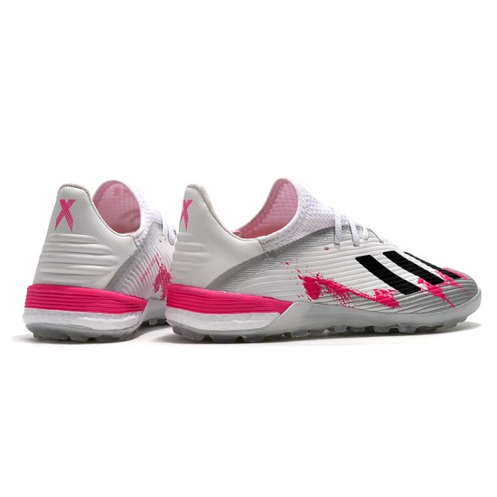 Scarpe da calcio Adidas X 19.1 TF Bianca Rosa Nero