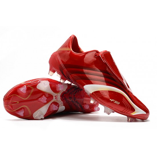 Scarpe da calcio Adidas X F506 FG Tunit Laceless Rosso Bianca