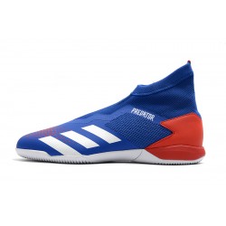 Scarpe da calcio Adidas senza lacci Predator 20.3 IN Blu Bianca Rosso