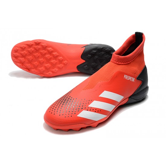 Scarpe da calcio Adidas senza lacci Predator 20.3 TF Arancia Bianca Nero