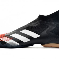 Scarpe da calcio Adidas senza lacci Preator Mutator 20+ IN Nero Bianca Rosso