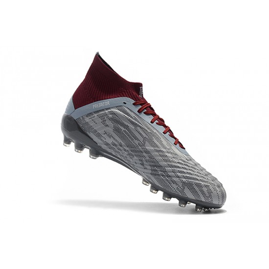 Scarpe da calcio Adidas Predator 18.1 AG Grigio scuro Rosso