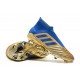 Scarpe da calcio Adidas senza lacci Predator 19+ FG 25th Anniversaire doro Blu