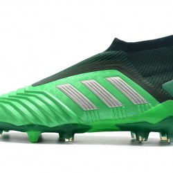 Scarpe da calcio Adidas senza lacci Predator 19+ FG 25th AnnivLacelessersary verde Nero