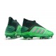 Scarpe da calcio Adidas senza lacci Predator 19+ FG 25th AnnivLacelessersary verde Nero