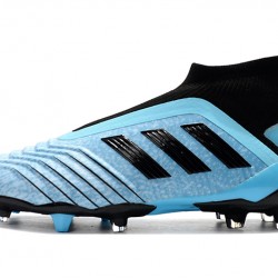 Scarpe da calcio Adidas senza lacci Predator 19+ FG 25th Anniversaire Cielo blu Nero