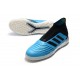 Scarpe da calcio Adidas senza lacci Predator 19+ TF Blu Nero