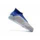 Scarpe da calcio Adidas senza lacci Predator 19+ TF Grigio Bianca Blu