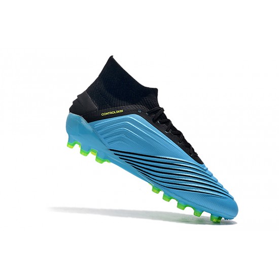 Scarpe da calcio Adidas Predator 19.1 AG Blu Nero