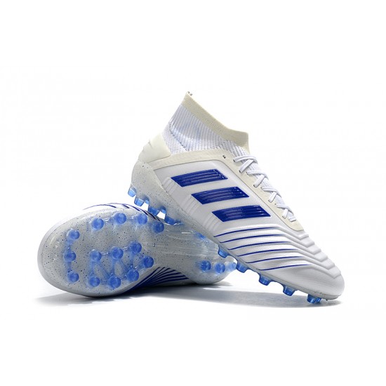 Scarpe da calcio Adidas Predator 19.1 AG Bianca Blu