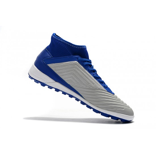 Scarpe da calcio Adidas Predator 19.3 TF Grigio Bianca Blu