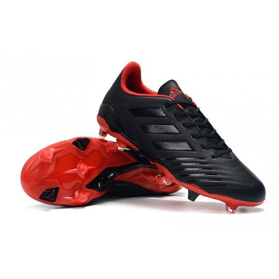 Scarpe da calcio Adidas Predator 19.4 FG Nero Rosso