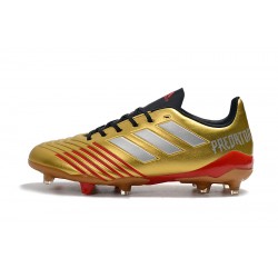 Scarpe da calcio Adidas Predator 19.4 FG d'oro Rosso