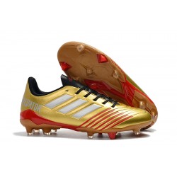 Scarpe da calcio Adidas Predator 19.4 FG d'oro Rosso