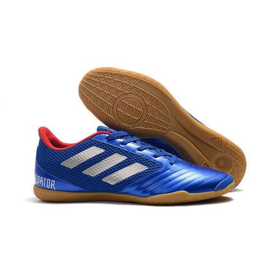 Scarpe da calcio Adidas Predator 19.4 IN Blu Argento