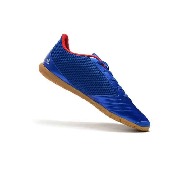 Scarpe da calcio Adidas Predator 19.4 IN Blu Argento