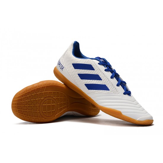 Scarpe da calcio Adidas Predator 19.4 IN Bianca Blu