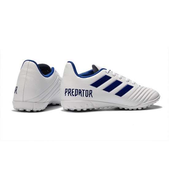 Scarpe da calcio Adidas Predator 19.4 TF Bianca Blu