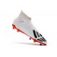 Scarpe da calcio Adidas senza lacci Predator Mania 19+ FG Bianca Nero Rosso