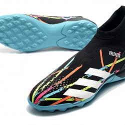 Scarpe da calcio Adidas PREDATOR 20.3 Laceless TF - Nero Blu 