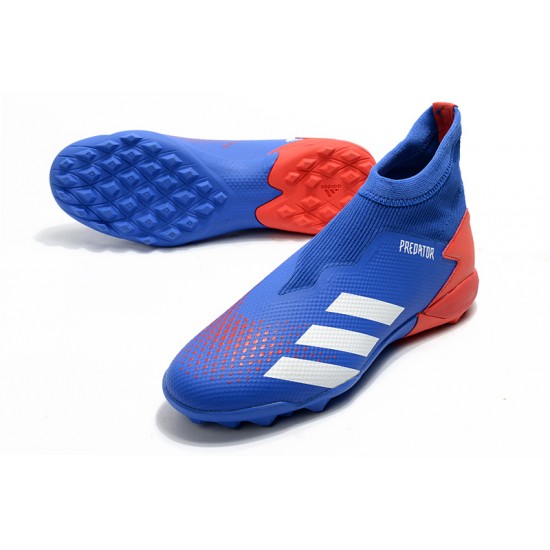 Scarpe da calcio Adidas PREDATOR 20.3 Laceless TF - Blu Bianco Rosso