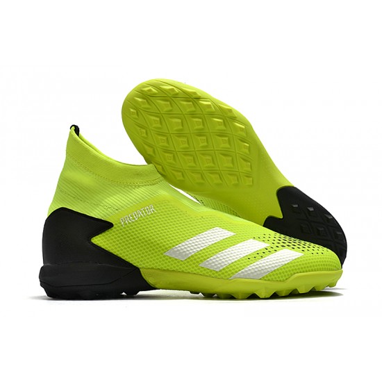Scarpe da calcio Adidas PREDATOR 20.3 Laceless TF - Fluo Verde Nero